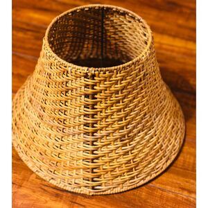 Vintage Wicker Hard Durable Rattan Woven Lamp Shade Tan